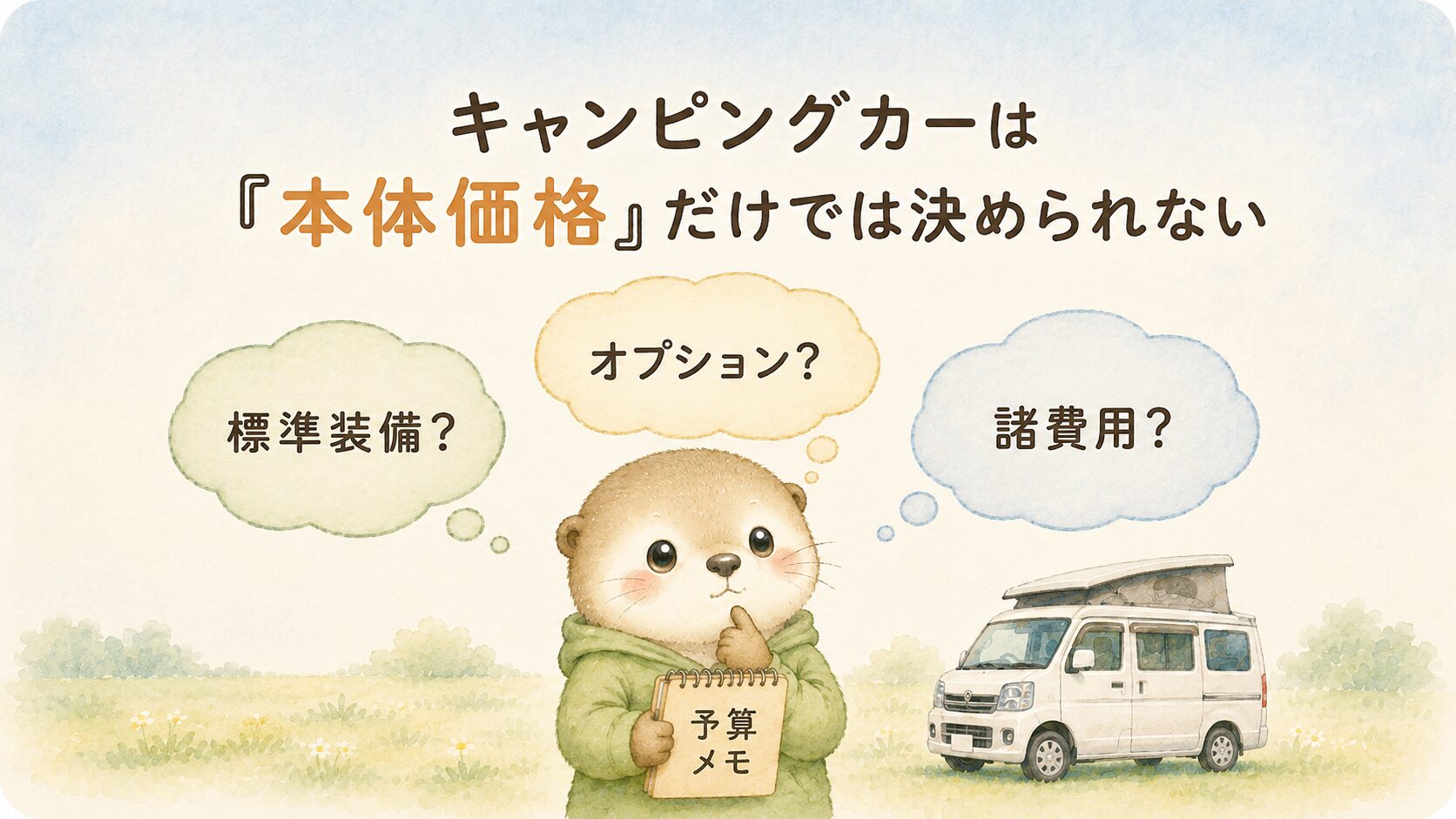 キャンピングカーは本体価格だけじゃない？購入前に確認したい装備とオプション