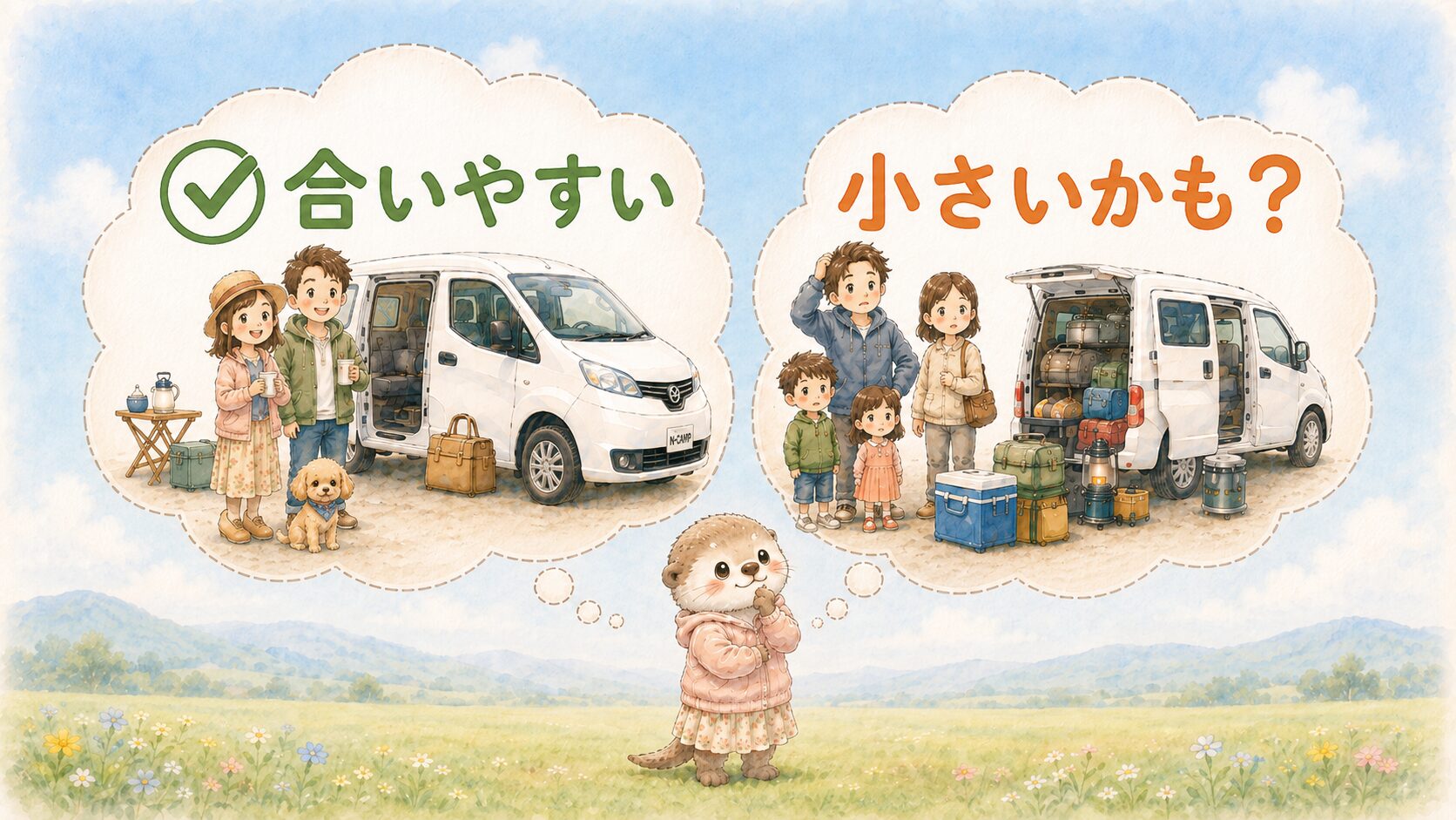 ちびキャンは誰に向いている？コンパクトキャンピングカーが合う人・合わない人