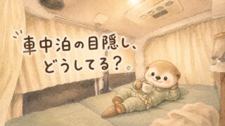車中泊の目隠しはカーテン？シェード？両方使ってわかった窓ごとの最適解