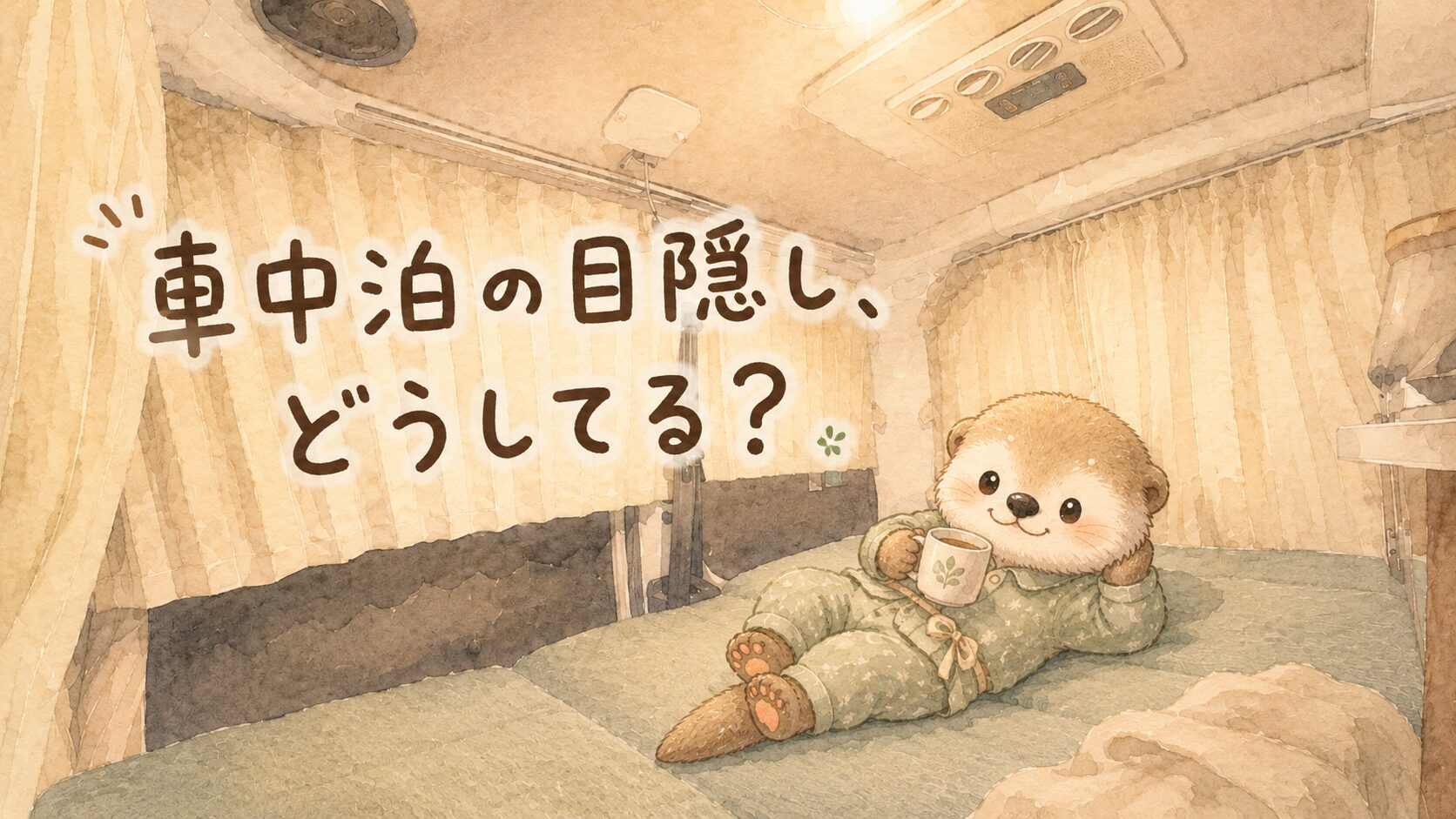 車中泊の目隠しはカーテン？シェード？両方使ってわかった窓ごとの最適解